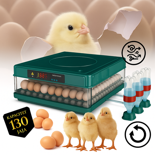 Automatski inkubator za jaja – kapacitet 130 jaja