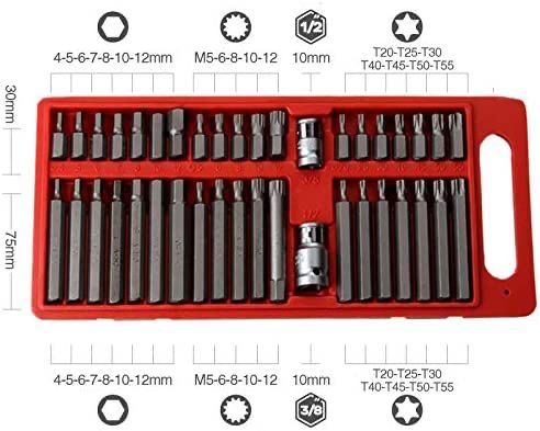 Krom-vanadij 40 djelni set torx bitovi